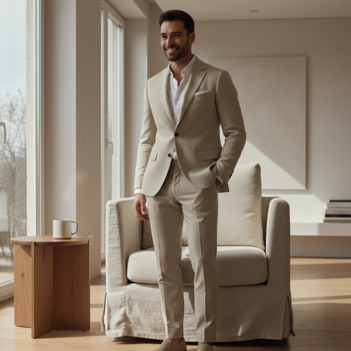 Aerluno - Let Sommerjakkesæt Herre