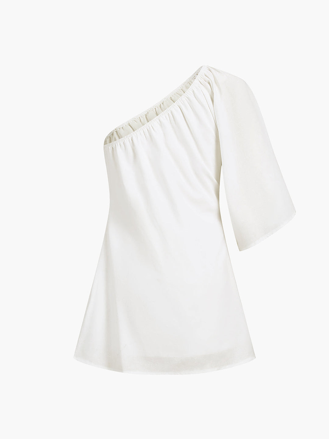 Nola NOLA Yhden olkapään kesämekko naisille | Kevyt & elegantti puuvilla-pellavasekoitus