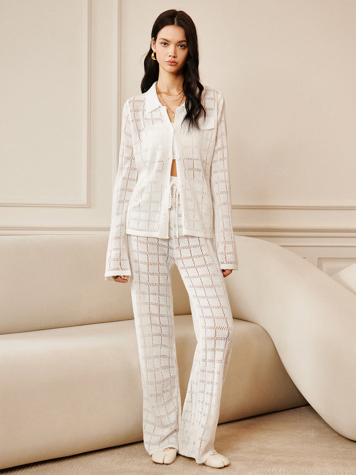 Avoin neulepuku puuvillasta | elegantti kesälook