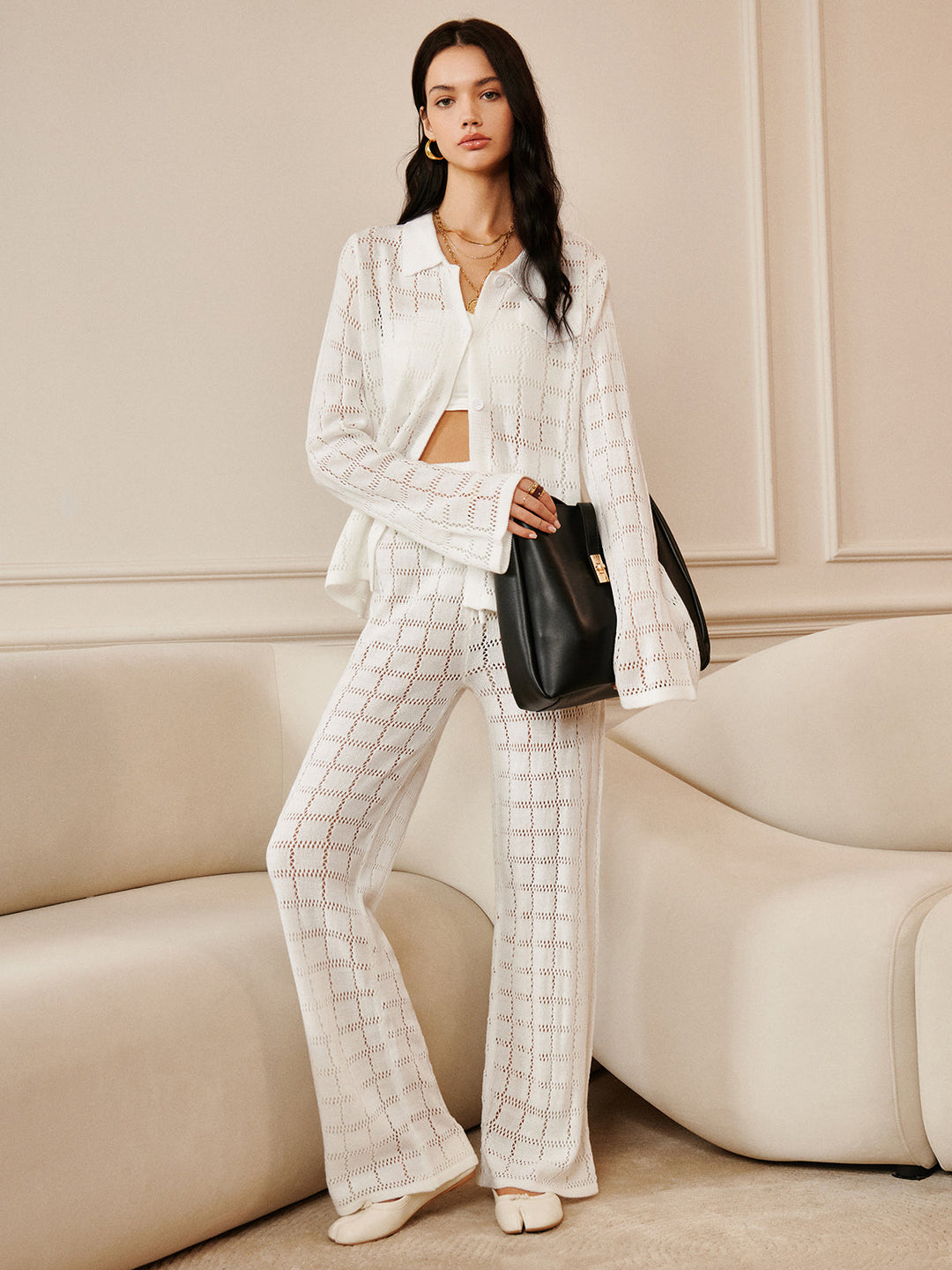 Avoin neulepuku puuvillasta | elegantti kesälook