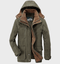 Chaqueta de invierno para hombre | Parka con capucha y forro cálido