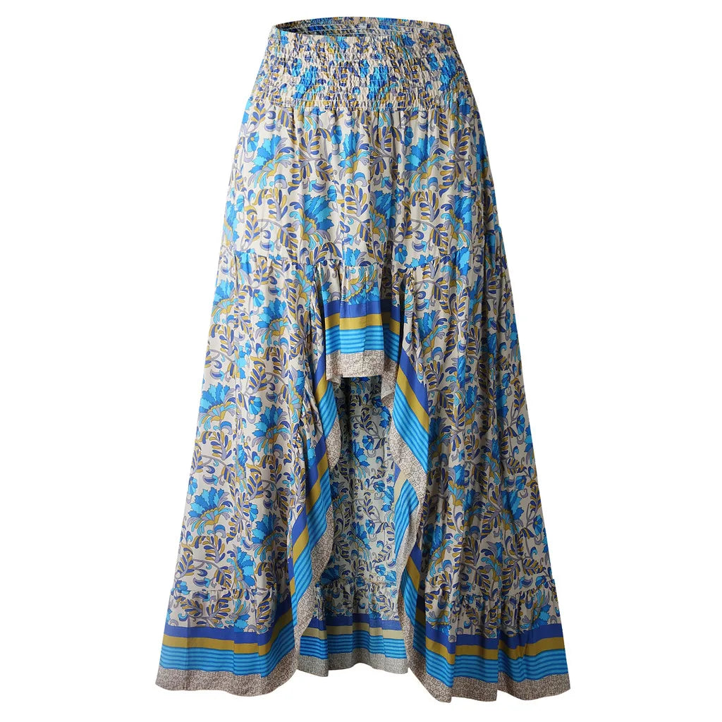 Anastasia | Flydende sommernederdel med blomsterprint | Vintage-elegance og charme