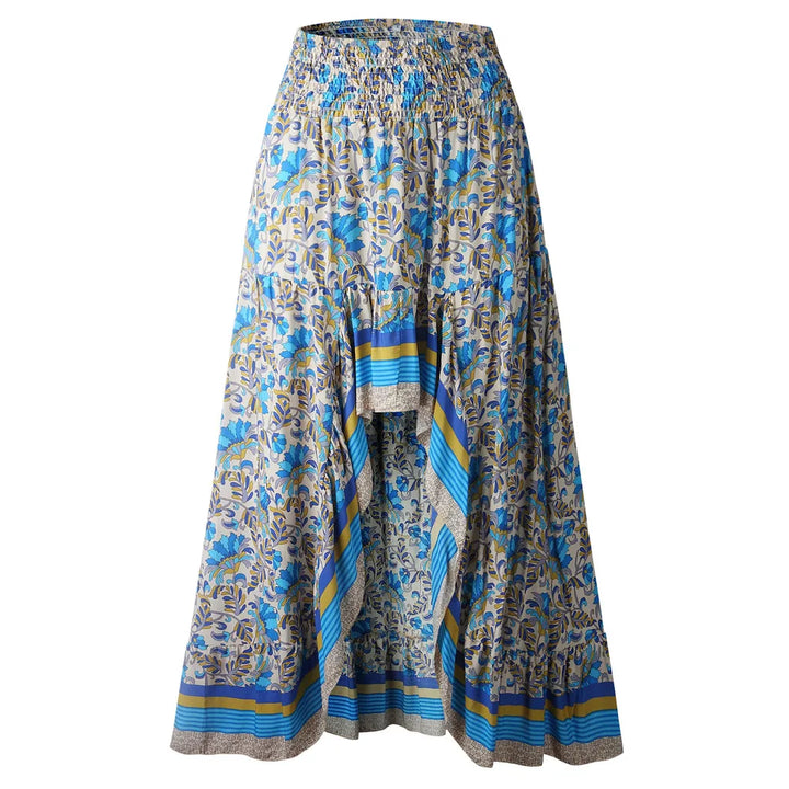 Anastasia | Flydende sommernederdel med blomsterprint | Vintage-elegance og charme