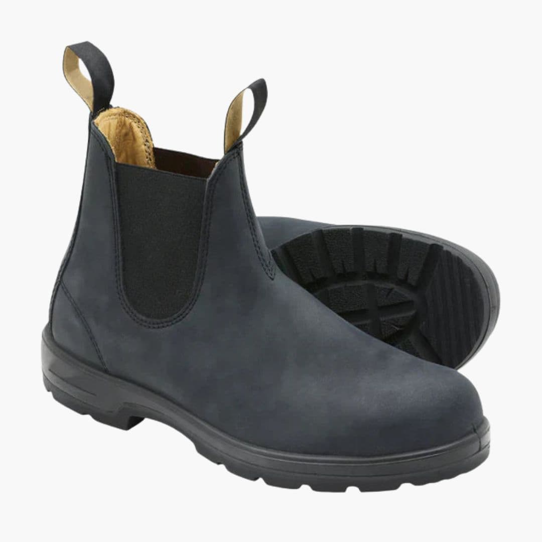 Chelsea Boots for Men with Elastic Panels | Classic Leather Boots in Rubber
