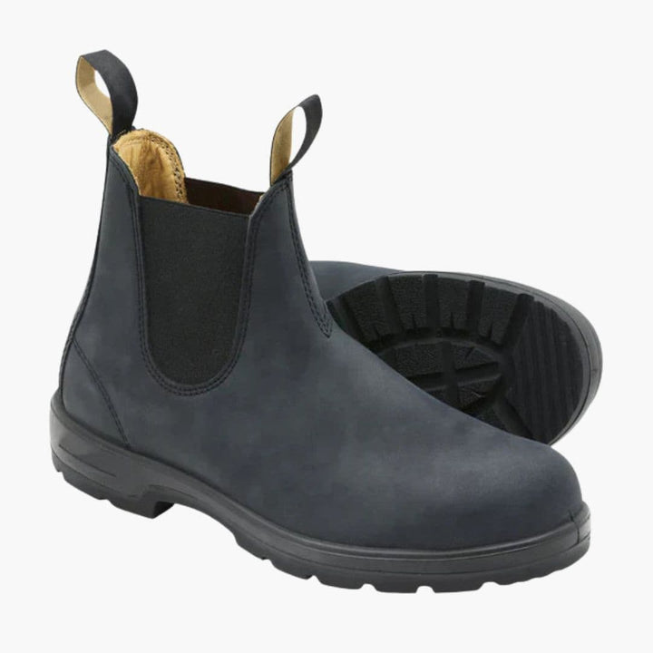 Chelsea Boots for Men with Elastic Panels | Classic Leather Boots in Rubber