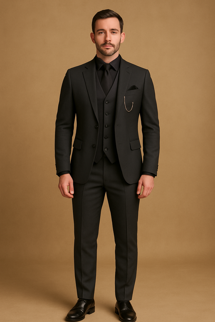 3-delt slim fit jakkesæt - blazer, vest og bukser