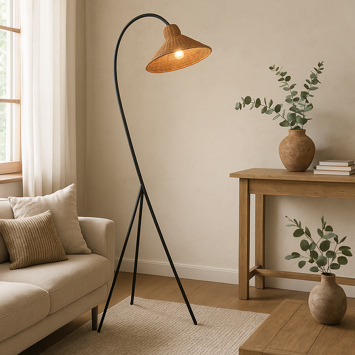 Bamboo Cap lattiavalaisin bambusta | Elegantti muotoilu & lämmin valaistus moderniin sisustukseen