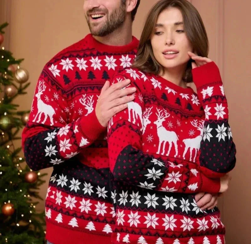 Suéter navideño para parejas - Unisex | Estilo casual y festivo