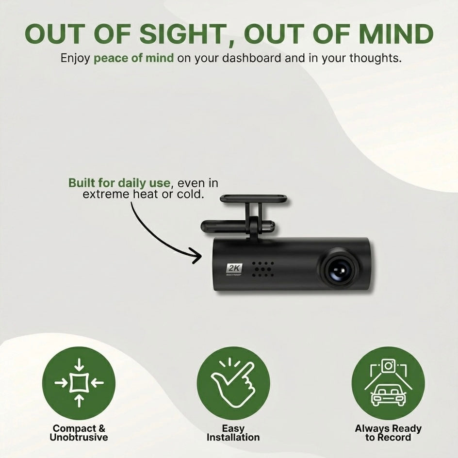 1080P Dashcam | 170° Wide Angle | Sony Starvis Night Vision | G-Sensor | Voice Alerts | Loop Recording