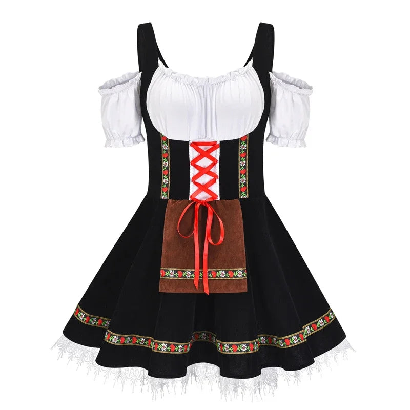AlpenHerz Mini-Dirndl | Estilo bávaro moderno y elegante para Oktoberfest