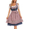 Rochie Dirndl pentru femei AlpenFlair | Rochie tradițională Oktoberfest cu tartan și șorț