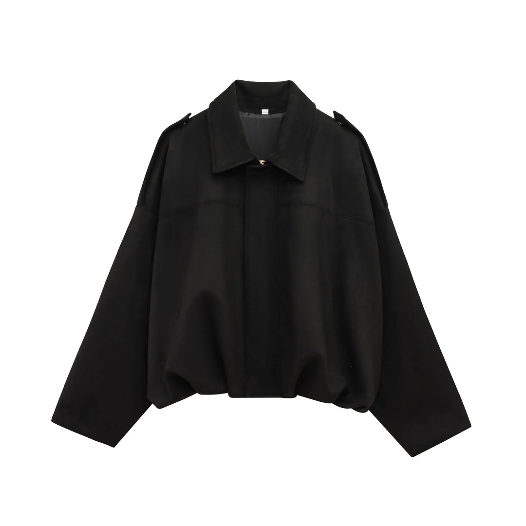 Dame Ruskind Bomberjakke | Brun/Grøn Læderjakke Casual Elegant Stil