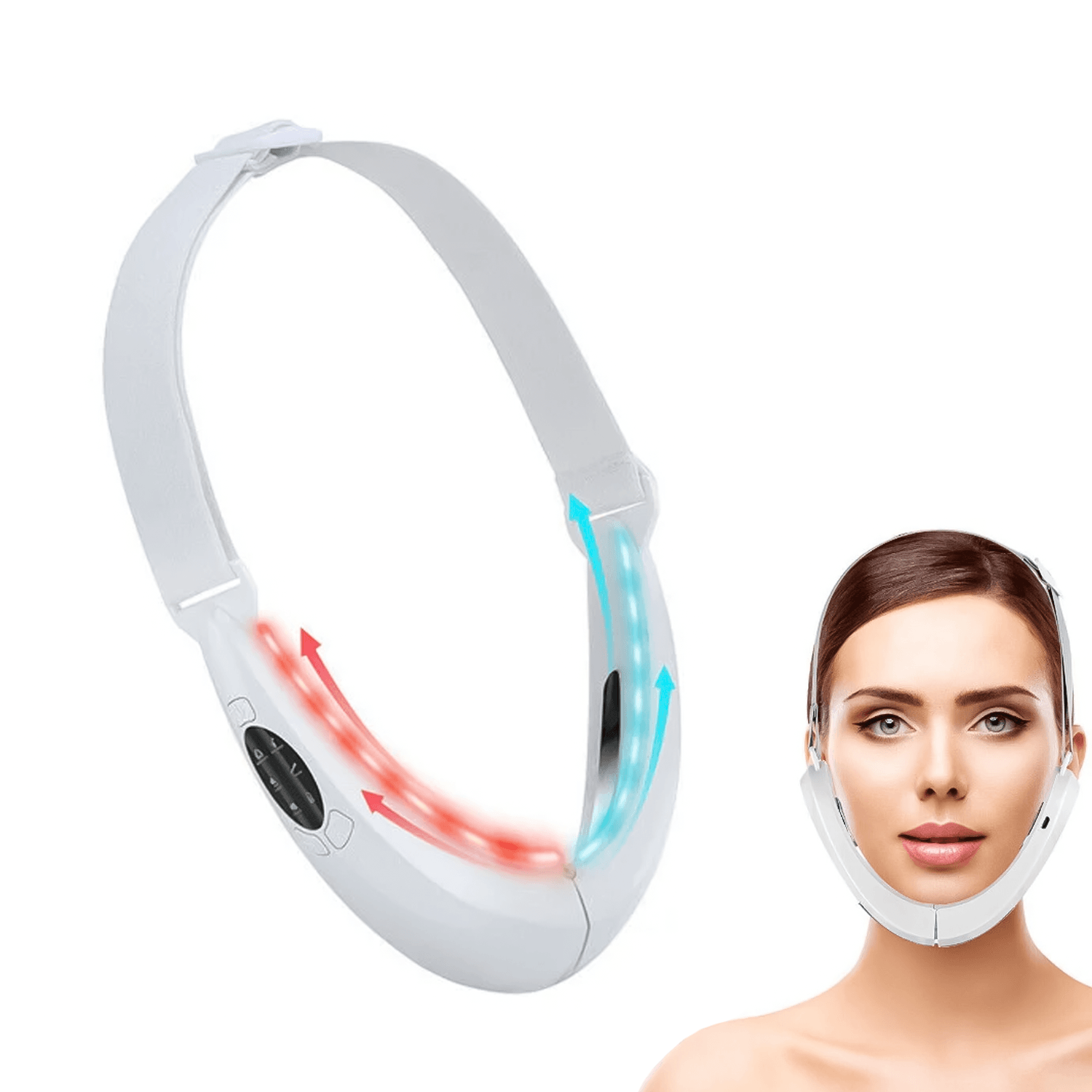 Masseur facial avec chaleur et effet liftant en V pour soin quotidien de la peau