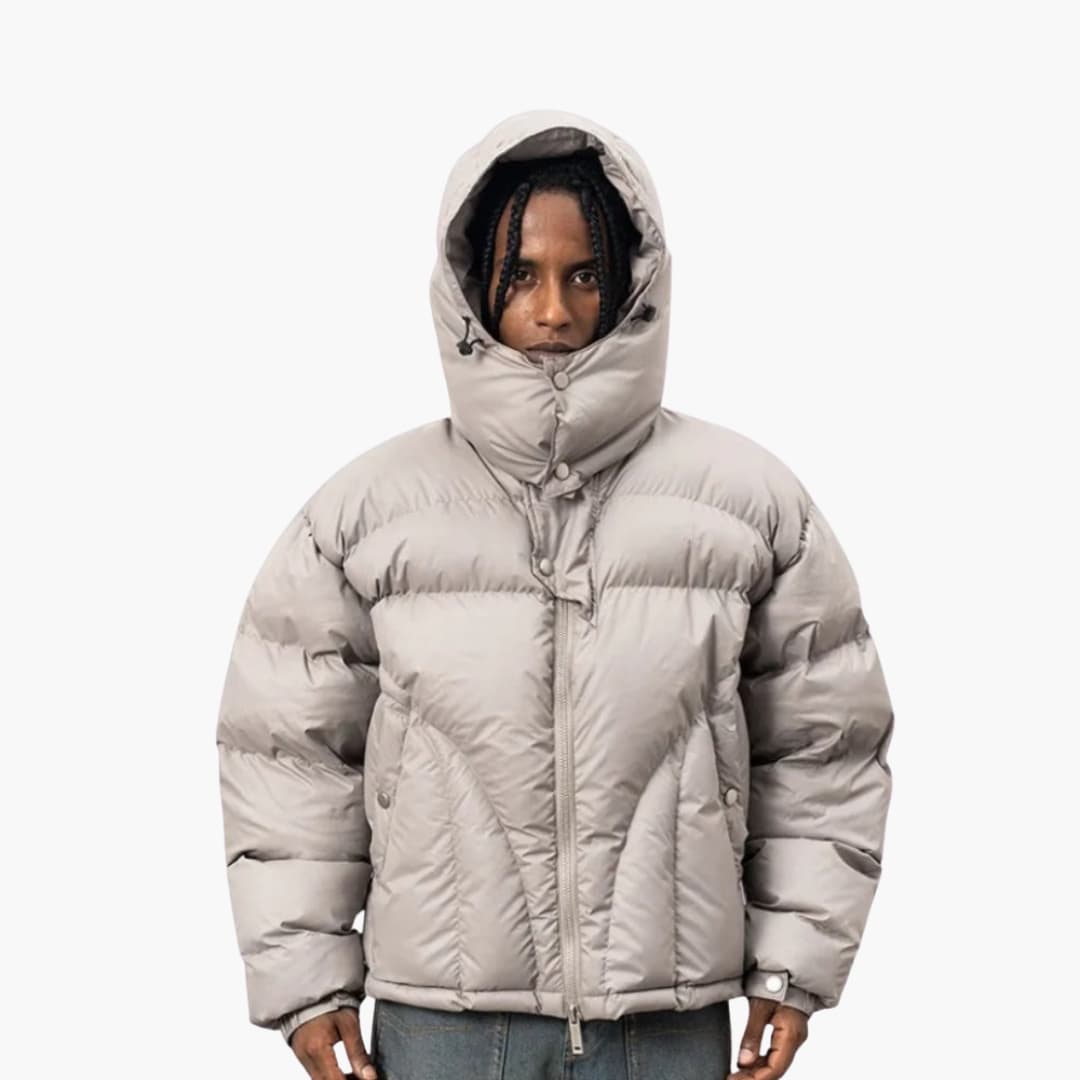 Untuvatakki Miehille Talvi | Huppu Keskivetoketju Joustavat Hihansuut