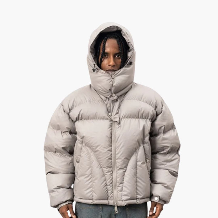 Untuvatakki Miehille Talvi | Huppu Keskivetoketju Joustavat Hihansuut