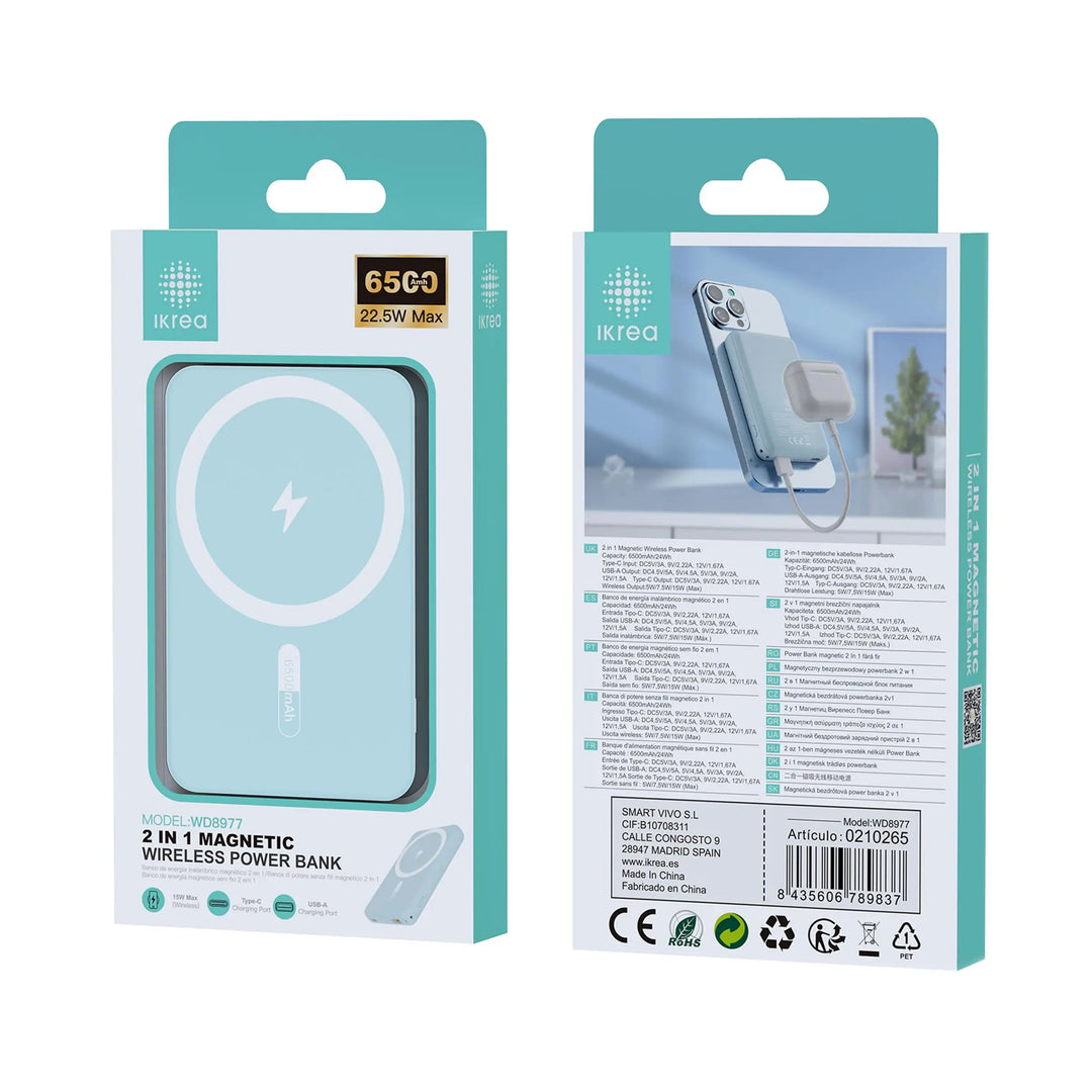 Magsafe ulkoinen akku 5000/6500/10000mAh | langaton lataus | yhteensopiva iPhone 12:sta 15:een