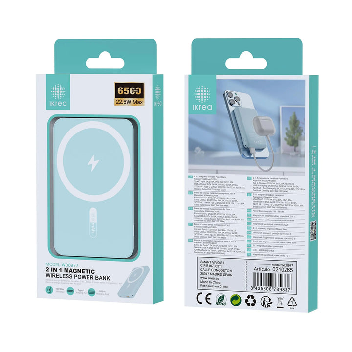 Magsafe ulkoinen akku 5000/6500/10000mAh | langaton lataus | yhteensopiva iPhone 12:sta 15:een