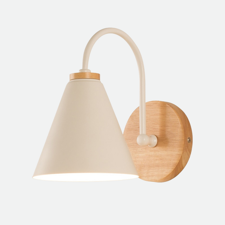 Ardello Wandlamp | Metal & Træ Buet Moderne Læselampe til Soveværelse & Stue