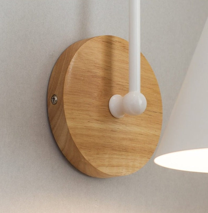 Ardello Wandlamp | Metal & Træ Buet Moderne Læselampe til Soveværelse & Stue