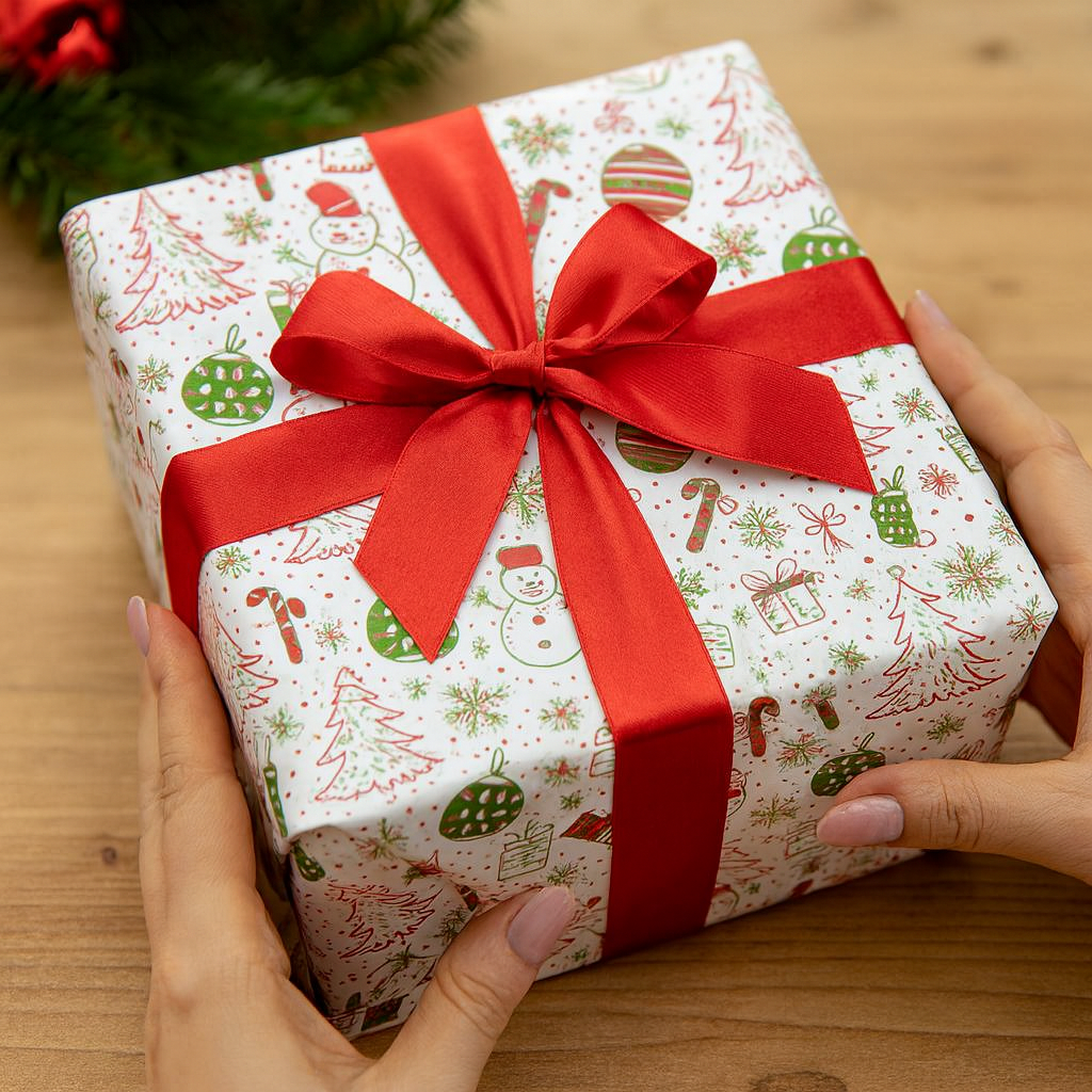 Papel de presente premium com fita | Conjunto de embalagem elegante e durável