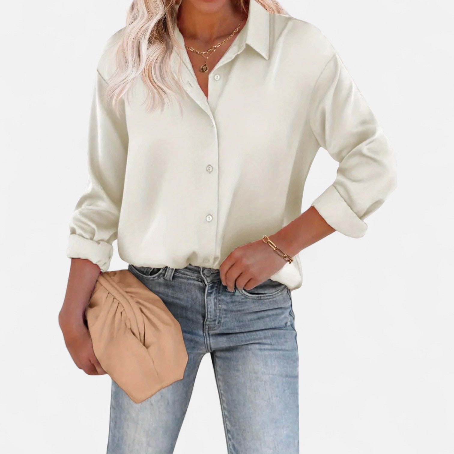 Bluza clasică pentru femei cu siluetă fluidă – Eleganță atemporală și confort sofisticat