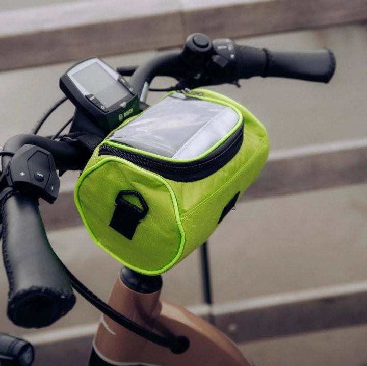 Multifunktionel stænktæt cykeltaske med touchscreen | Passer til alle cykler