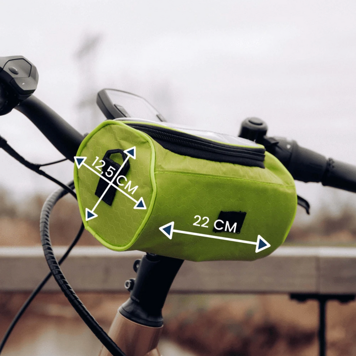 Multifunktionel stænktæt cykeltaske med touchscreen | Passer til alle cykler