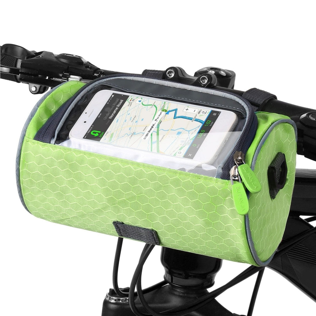 Multifunktionel stænktæt cykeltaske med touchscreen | Passer til alle cykler