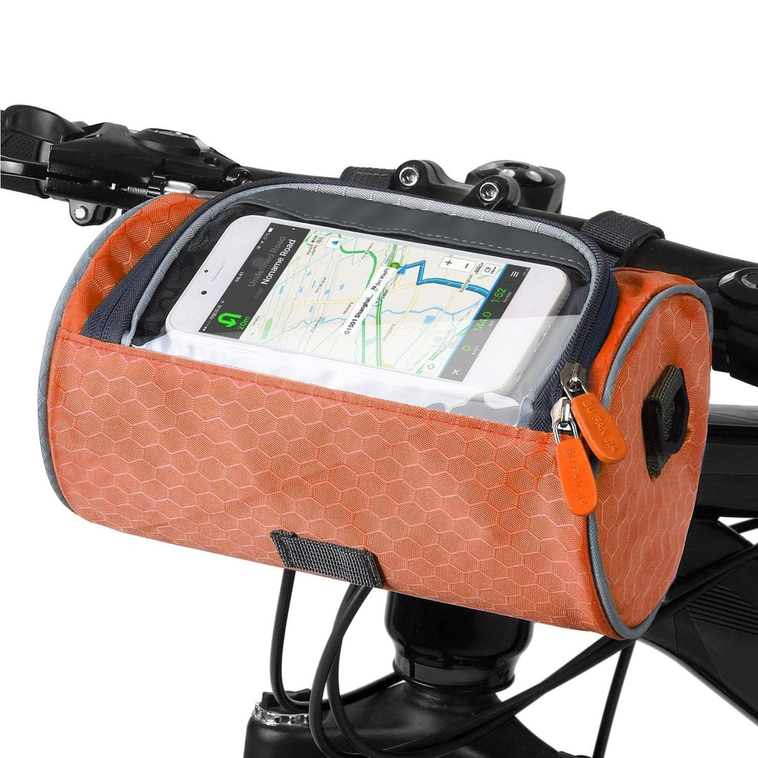 Multifunktionel stænktæt cykeltaske med touchscreen | Passer til alle cykler