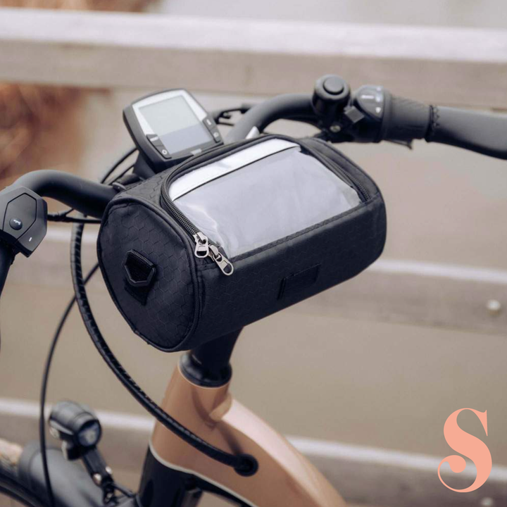 Multifunktionel stænktæt cykeltaske med touchscreen | Passer til alle cykler