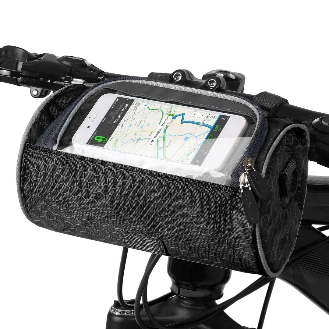 Multifunktionel stænktæt cykeltaske med touchscreen | Passer til alle cykler