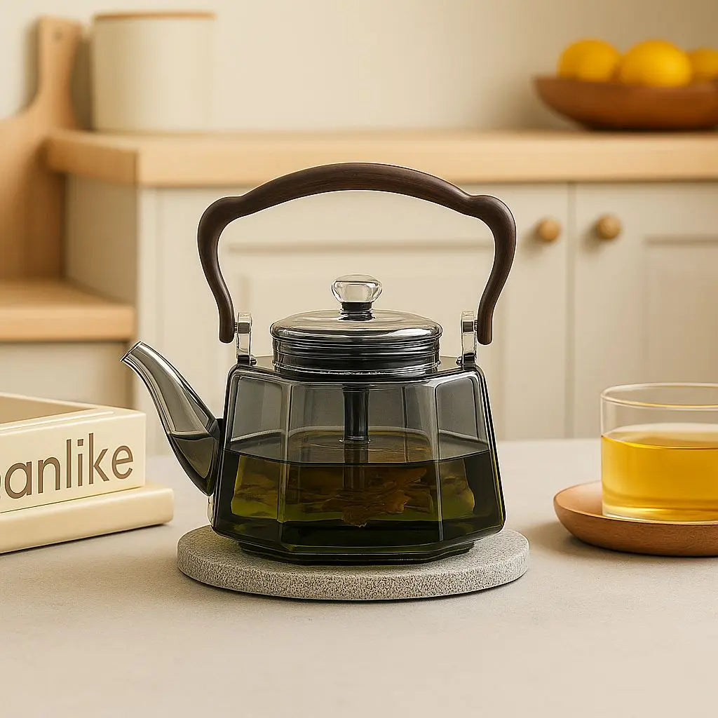 Flix Halcyon Heat-Resistant Glass Teapot With Infuser Inovessa