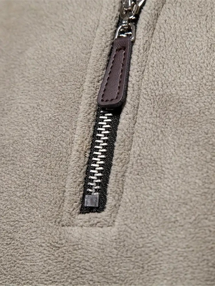 Chandail chaud de ski de fond pour hommes avec col montant pour usage hivernal en plein air