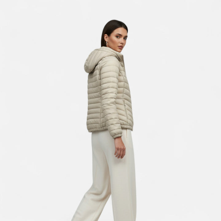 Klassisk Dame Vinterjakke | Elegant Design Lynlås Lukning Tidløs Stil