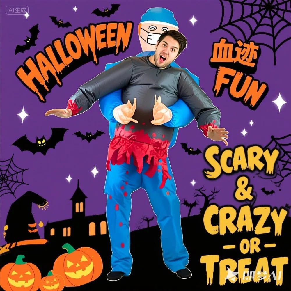 SpookMorph disfraz quirúrgico inflable | disfraz de Halloween aterrador y divertido para adultos