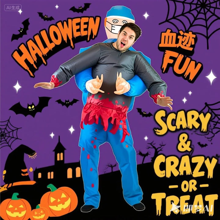 SpookMorph disfraz quirúrgico inflable | disfraz de Halloween aterrador y divertido para adultos
