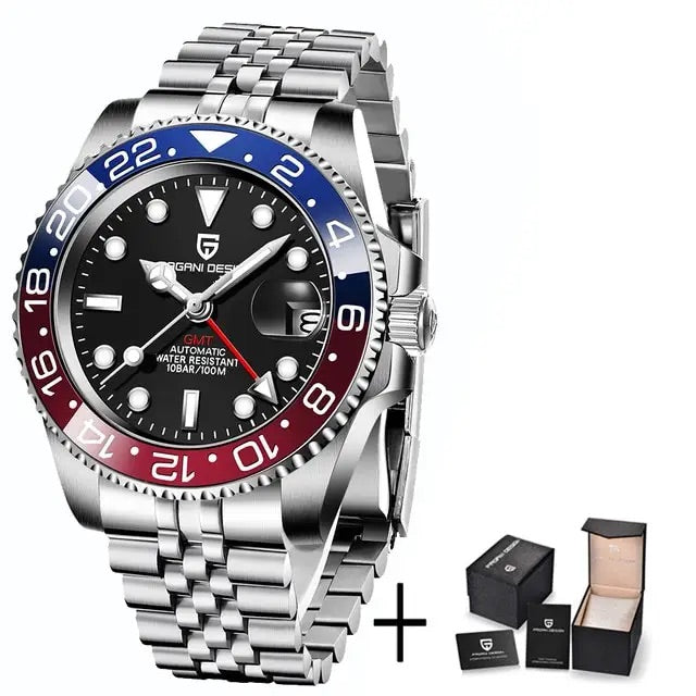 Peter Luxe automaattinen GMT-kello | Eleganssi ja korkea tarkkuus