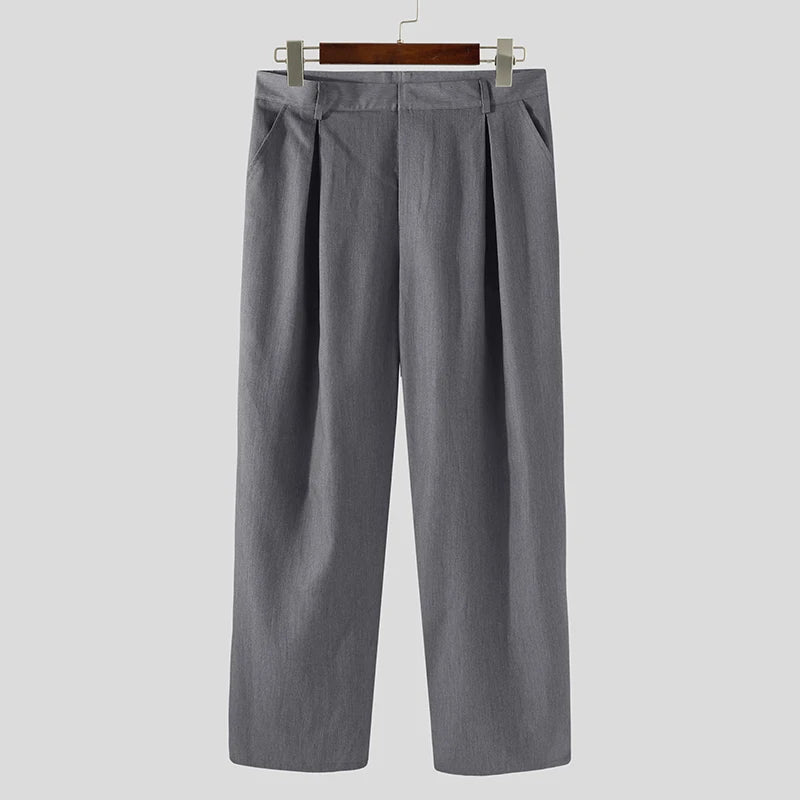 Pants Loose Joggers | Solid Color Straight Long Casual Men