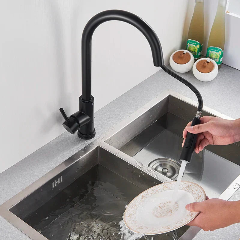 Torneira de cozinha com sensor de toque | Design moderno com bico retrátil