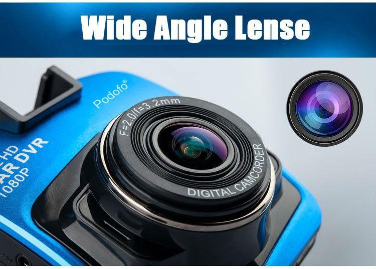 Dash Cam Full HD 1080P + 16GB Kort