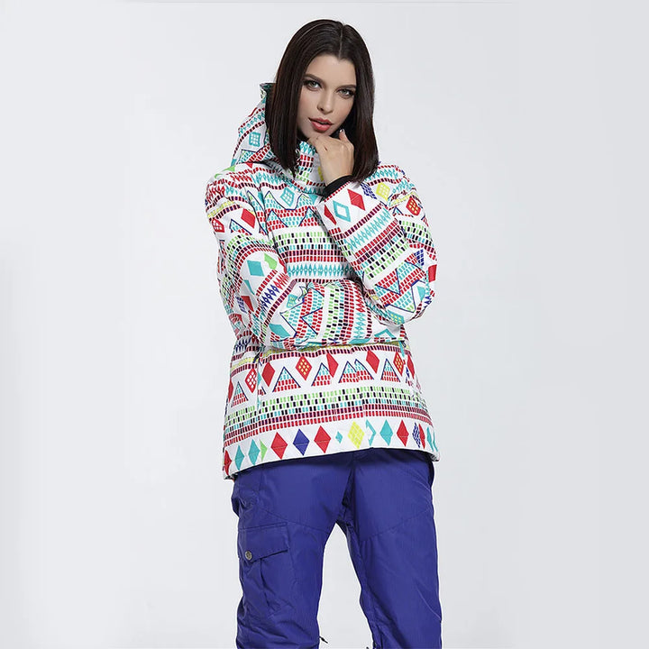 PolarBlizzard | Warm and colorful snowboard jacket for women for extreme cold