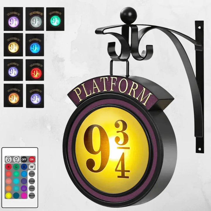 LumosWall LED wall lamp | Inspired magical design Platform 9¾ & remote control
