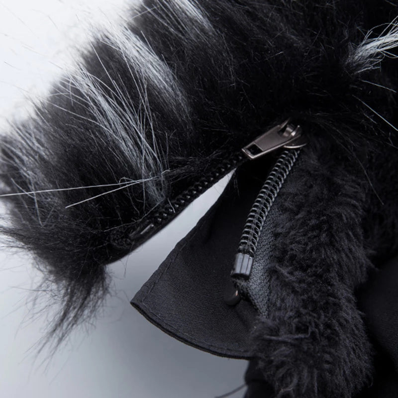 Veste d'hiver pour hommes avec capuche isolante et doublure chaude en fourrure