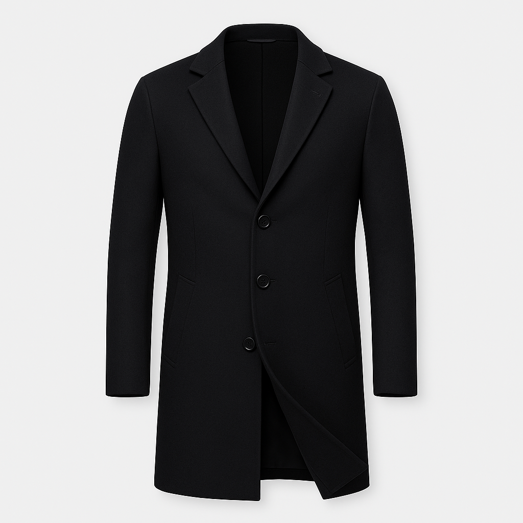 Black Men's Trench Coat