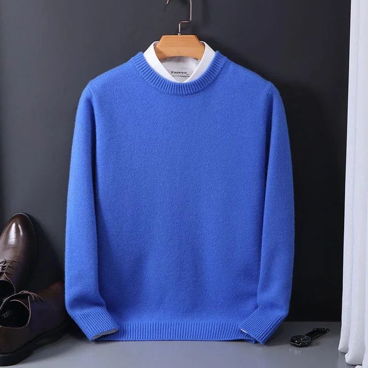Herre Kashmir Sweater | Luksus Blød Varm Strik i Tidløst Design