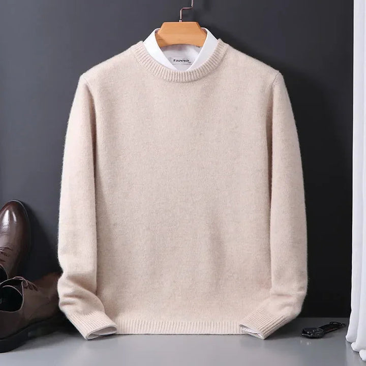 Herre Kashmir Sweater | Luksus Blød Varm Strik i Tidløst Design