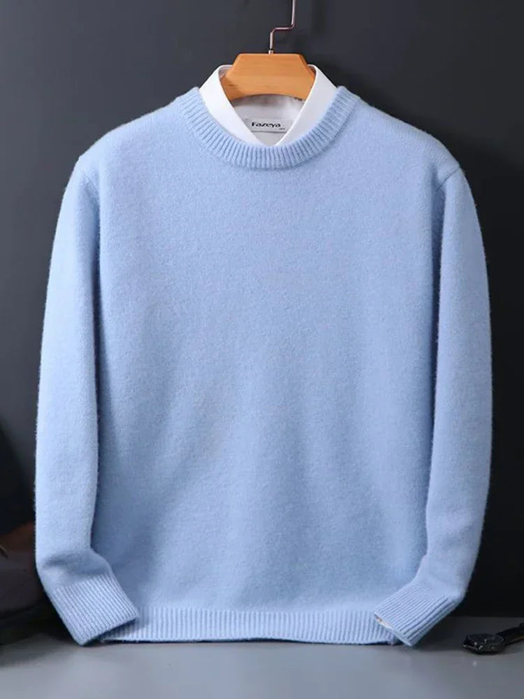 Herre Kashmir Sweater | Luksus Blød Varm Strik i Tidløst Design