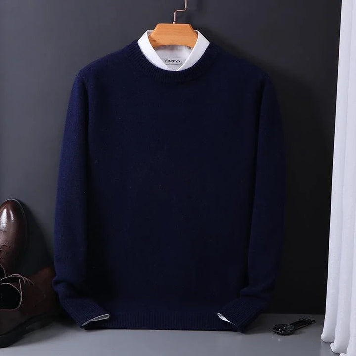 Herre Kashmir Sweater | Luksus Blød Varm Strik i Tidløst Design