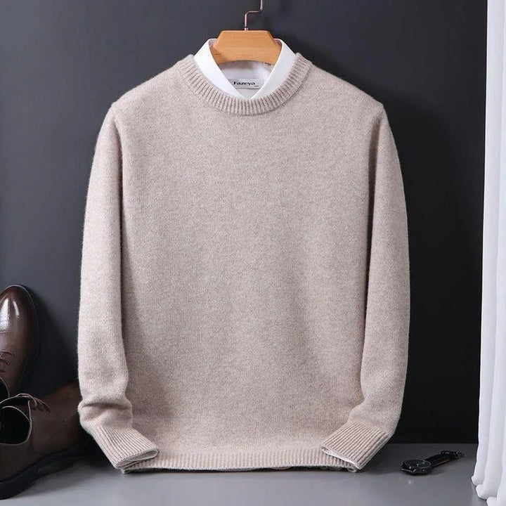 Herre Kashmir Sweater | Luksus Blød Varm Strik i Tidløst Design