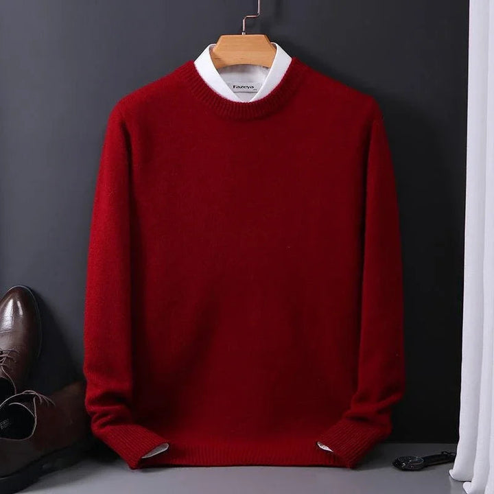 Herre Kashmir Sweater | Luksus Blød Varm Strik i Tidløst Design